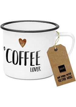 ppd Kubek jumbo &quot;Coffee Lover&quot; w kolorze biało-czarnym - 400 ml ze sklepu Limango Polska w kategorii Naczynia - zdjęcie 187723993