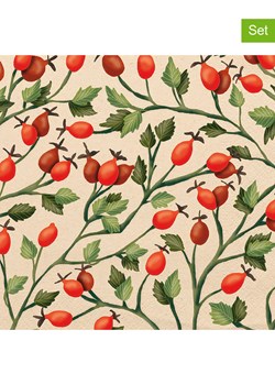 ppd Serwetki (40 szt.) &quot;Rosehips&quot; w kolorze czerwono-beżowym ze sklepu Limango Polska w kategorii Akcesoria kuchenne - zdjęcie 187724011