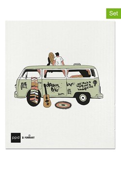 ppd Ściereczki gąbkowe (2 szt.) w kolorze biało-zielonym - 20 x 17 cm ze sklepu Limango Polska w kategorii Ścierki kuchenne - zdjęcie 187724022