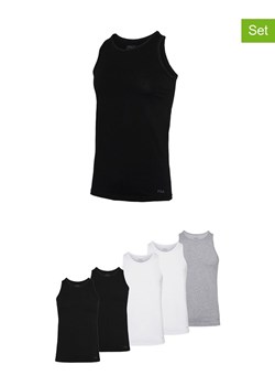 Fila Podkoszulki (5 szt.) w kolorze czarnym, białym i szarym ze sklepu Limango Polska w kategorii Podkoszulki męskie - zdjęcie 187726791