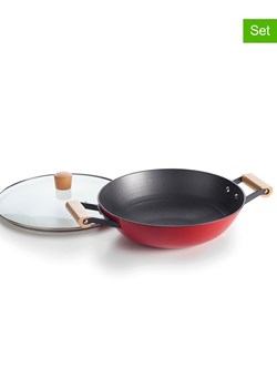 Brandt 2-częściowy zestaw w kolorze czarno-czerwonym - Ø 30 cm ze sklepu Limango Polska w kategorii Garnki - zdjęcie 187726861