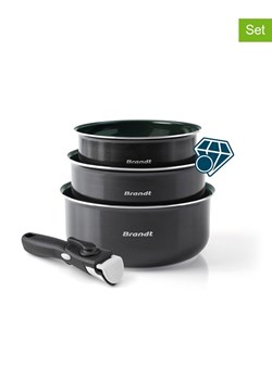 Brandt 4-częściowy zestaw w kolorze czarnym ze sklepu Limango Polska w kategorii Garnki - zdjęcie 187726972