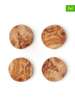 Brandt Podkładki (4 szt.) w kolorze jasnobrązowym - Ø 9 cm ze sklepu Limango Polska w kategorii Akcesoria kuchenne - zdjęcie 187727550