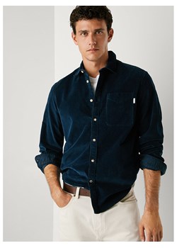 Pepe Jeans Koszula sztruksowa "Clayton" w kolorze granatowym ze sklepu Limango Polska w kategorii Koszule męskie - zdjęcie 187727642