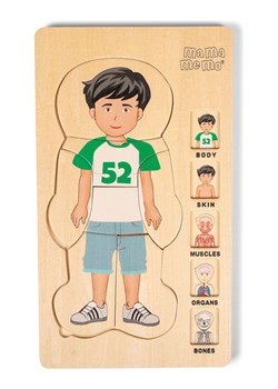 MAMAMEMO Puzzle z obrazkiem ciała &quot;Chłopiec&quot; - 3+ ze sklepu Limango Polska w kategorii Puzzle - zdjęcie 187739603
