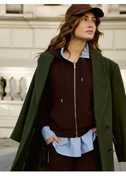 Reserved - Oversizowa bluza - ciemnobrązowy ze sklepu Reserved w kategorii Bluzy damskie - zdjęcie 187742971