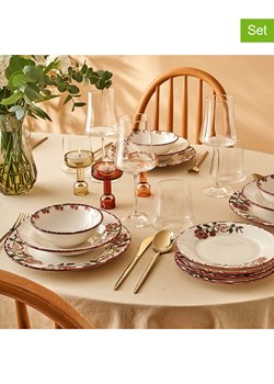 BELLA MAISON 18-częściowy zestaw talerzy &quot;Jolly&quot; w kolorze czerwonym ze sklepu Limango Polska w kategorii Naczynia - zdjęcie 187743131