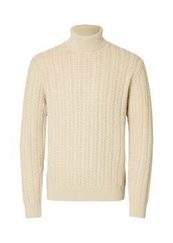 SELECTED HOMME Golf w kolorze beżowym ze sklepu Limango Polska w kategorii Swetry męskie - zdjęcie 187743244