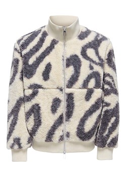 ONLY &amp; SONS Kurtka polarowa "Ray" w kolorze niebiesko-białym ze sklepu Limango Polska w kategorii Bluzy męskie - zdjęcie 187743540