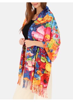 Artystyczny szal kwiatowy z kaszmirem i wełną Potis & Verso ze sklepu Eye For Fashion w kategorii Szaliki i chusty damskie - zdjęcie 187745451