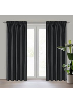 ZASŁONA GOTOWA RITA NA TAŚMIE 140 X 270 CM CZARNY ze sklepu lenaodniemowlakadoszkolniaka.pl w kategorii Zasłony - zdjęcie 187745781