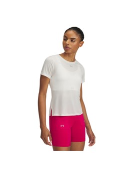 Damska koszulka do biegania Under Armour UA Trail Run SS - biała ze sklepu Sportstylestory.com w kategorii Bluzki damskie - zdjęcie 187746361
