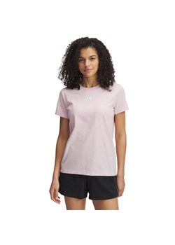 Damski t-shirt z nadrukiem Under Armour Campus Core Ss - różowy ze sklepu Sportstylestory.com w kategorii Bluzki damskie - zdjęcie 187746470