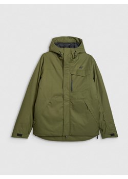 Męska kurtka narciarska czarna 4F 4FRAW25TTJAM1079 - oliwkowa ze sklepu Sportstylestory.com w kategorii Kurtki męskie - zdjęcie 187746744