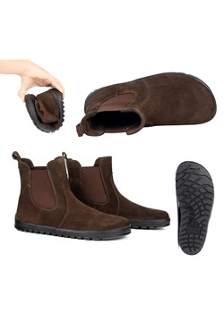 Barefoot damskie sztyblety buty zimowe Olivier 1797POL brązowe ze sklepu butyolivier w kategorii Botki - zdjęcie 187746761