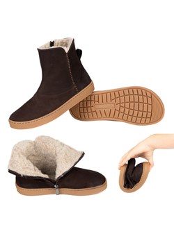 Botki damskie barefoot Olivier Marisol, skóra naturalna, wełna merino ze sklepu butyolivier w kategorii Śniegowce damskie - zdjęcie 187746763