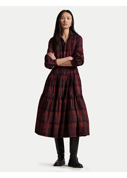 Polo Ralph Lauren Sukienka koszulowa 211A13260001 Bordowy Regular Fit ze sklepu MODIVO w kategorii Sukienki - zdjęcie 187747883