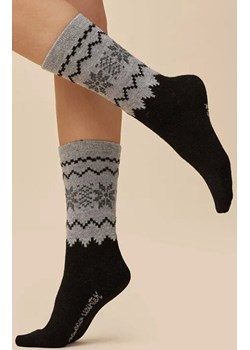 Wełniane skarpetki damskie czarno-szare SW070, Kolor czarno-szary, Rozmiar 35-38, Gabriella ze sklepu Primodo w kategorii Skarpetki damskie - zdjęcie 187748252
