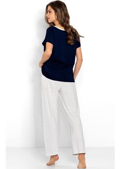Piżama damska wiskoza Cindy, Kolor granatowo-ecru, Rozmiar S, Momenti per me ze sklepu Primodo w kategorii Piżamy damskie - zdjęcie 187748292