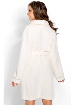 Elegancki szlafrok damski ciepły Glamour, Kolor ecru, Rozmiar S, Momenti per me ze sklepu Primodo w kategorii Szlafroki damskie - zdjęcie 187748423