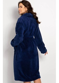 Elegancki szlafrok damski ciepły Josephine Long, Kolor granatowy, Rozmiar 3XL, Momenti per me ze sklepu Primodo w kategorii Szlafroki damskie - zdjęcie 187748433