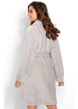 Elegancki szlafrok damski ciepły Thira, Kolor szary, Rozmiar S, Momenti per me ze sklepu Primodo w kategorii Szlafroki damskie - zdjęcie 187748464