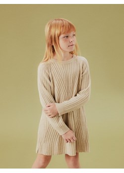 name it Sukienka dzianinowa &quot;Rikine&quot; w kolorze beżowym ze sklepu Limango Polska w kategorii Sukienki dziewczęce - zdjęcie 187748782