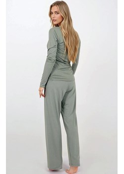 Piżama damska długa z koronką Emerald Dreams, Kolor zielony, Rozmiar S, Momenti per me ze sklepu Intymna w kategorii Piżamy damskie - zdjęcie 187749213