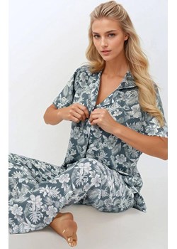 Rozpinana piżama damska Jasmine Mohito, Kolor zielony-wzór, Rozmiar S, Momenti per me ze sklepu Intymna w kategorii Piżamy damskie - zdjęcie 187749231