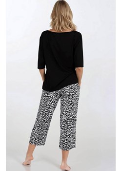 Piżama damska wiskoza Noir Grace, Kolor czarny-wzór, Rozmiar S, Momenti per me ze sklepu Intymna w kategorii Piżamy damskie - zdjęcie 187749273