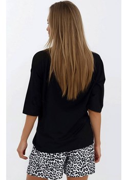 Piżama damska krótkie spodenki Wild &amp; Beautiful, Kolor czarny-wzór, Rozmiar S, Momenti per me ze sklepu Intymna w kategorii Piżamy damskie - zdjęcie 187749294