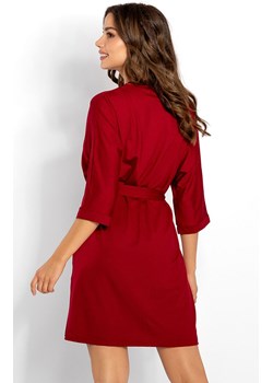 Elegancki szlafrok damski cienki Allure, Kolor wino, Rozmiar S, Momenti per me ze sklepu Intymna w kategorii Szlafroki damskie - zdjęcie 187749301