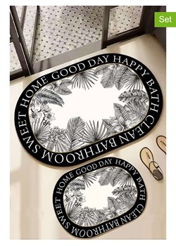 Mijolnir Dywaniki łazienkowe (2 szt.) w kolorze czarno-białym ze sklepu Limango Polska w kategorii Akcesoria łazienkowe - zdjęcie 187752084