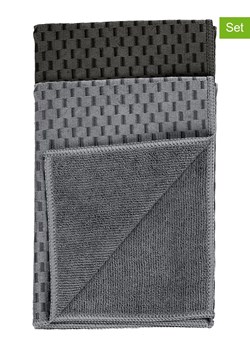 Wenko Ściereczki (2 szt.) &quot;Miko&quot; w kolorze szaro-czarnym do naczyń - 60 x 40 cm ze sklepu Limango Polska w kategorii Ścierki kuchenne - zdjęcie 187753602