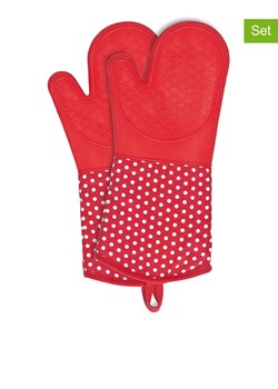 Wenko Rękawice kuchenne (2 szt.) w kolorze czerwonym - 37,5 x 18,5 cm ze sklepu Limango Polska w kategorii Tekstylia kuchenne - zdjęcie 187754054