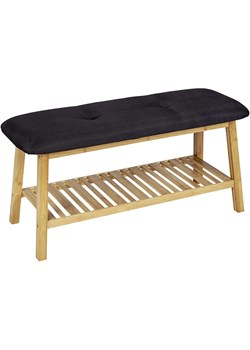 Wenko Ławka &quot;Ecori&quot; w kolorze jasnobrązowo-czarnym na buty - 90 x 45 x 33 cm ze sklepu Limango Polska w kategorii Meble - zdjęcie 187754260