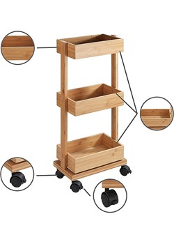 Wenko Regał &quot;Tortona&quot; w kolorze jasnobrązowym - 18 x 71,5 x 31 cm ze sklepu Limango Polska w kategorii Regały i witryny - zdjęcie 187755244