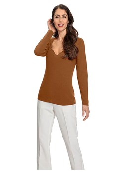 Heine Sweter w kolorze jasnobrązowym ze sklepu Limango Polska w kategorii Swetry damskie - zdjęcie 187757533