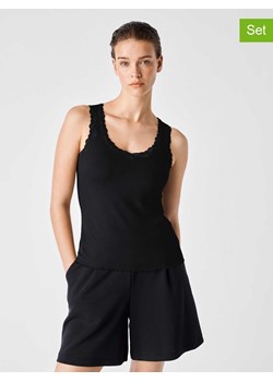 Les Lunes Topy (2 szt.) &quot;Maala&quot; w kolorze czarnym ze sklepu Limango Polska w kategorii Bluzki damskie - zdjęcie 187757731