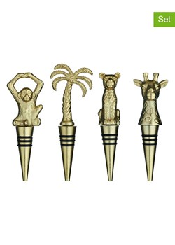 BarCraft Zatyczki (4 szt.) w kolorze złotym do butelek - wys. 12,5 cm ze sklepu Limango Polska w kategorii Naczynia - zdjęcie 187758584