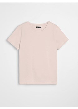 Sinsay - Bawełniana koszulka basic - beżowy ze sklepu Sinsay w kategorii Bluzki damskie - zdjęcie 187760783