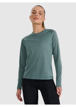 Damski longsleeve do biegania 4F 4FWAW25TFLOF415 - turkusowy ze sklepu Sportstylestory.com w kategorii Bluzki damskie - zdjęcie 187761464