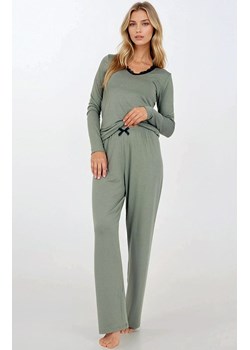 Piżama damska długa z koronką Emerald Dreams, Kolor zielony, Rozmiar S, Momenti per me ze sklepu Primodo w kategorii Piżamy damskie - zdjęcie 187761571