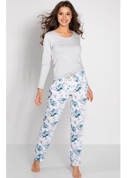 Piżama damska długa Lovely Day, Kolor szaro-niebieski, Rozmiar S, Momenti per me ze sklepu Primodo w kategorii Piżamy damskie - zdjęcie 187761601