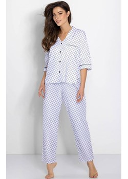 Piżama damska rozpinana Ms.President, Kolor biały-wzór, Rozmiar S, Momenti per me ze sklepu Primodo w kategorii Piżamy damskie - zdjęcie 187761623