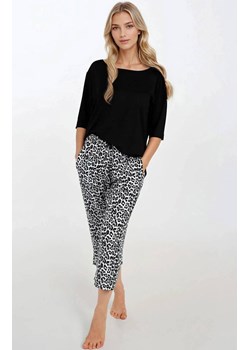 Piżama damska wiskoza Noir Grace, Kolor czarny-wzór, Rozmiar S, Momenti per me ze sklepu Primodo w kategorii Piżamy damskie - zdjęcie 187761631