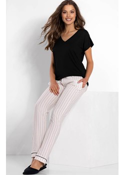 Piżama damska długie spodnie Rita, Kolor czarno-biało-beżowy, Rozmiar S, Momenti per me ze sklepu Primodo w kategorii Piżamy damskie - zdjęcie 187761643