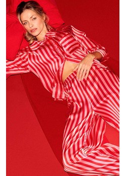 Esotiq satynowa piżama damska Cress 44102-30X, Kolor różowy-wzór, Rozmiar L, Esotiq ze sklepu Intymna w kategorii Piżamy damskie - zdjęcie 187761904