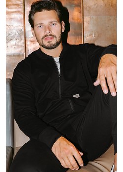 Rozpinana bluza męska czarna Hektor, Kolor czarny, Rozmiar M, Italian Fashion ze sklepu Intymna w kategorii Bluzy męskie - zdjęcie 187761994