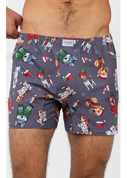 Świąteczne bokserki męskie szare Husky Bis, Kolor szary-wzór, Rozmiar S, Italian Fashion ze sklepu Intymna w kategorii Majtki męskie - zdjęcie 187762000